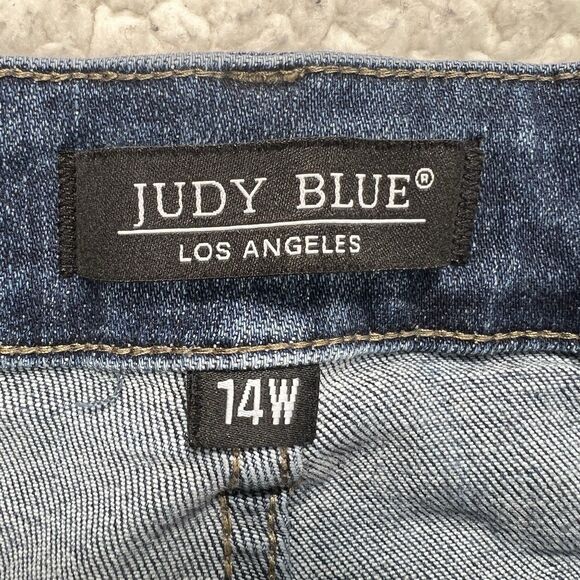 Judy Blue Skinny Jeans Women’s 14W 29x27 Modern Distressed Stretch Denim Boho - Picture 5 of 10